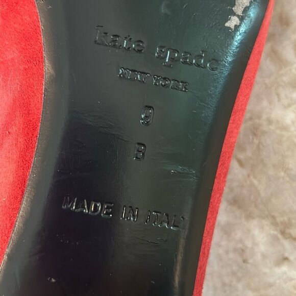 KATE SPADE Red Ballet Flats Size 9 - Picture 9 of 9